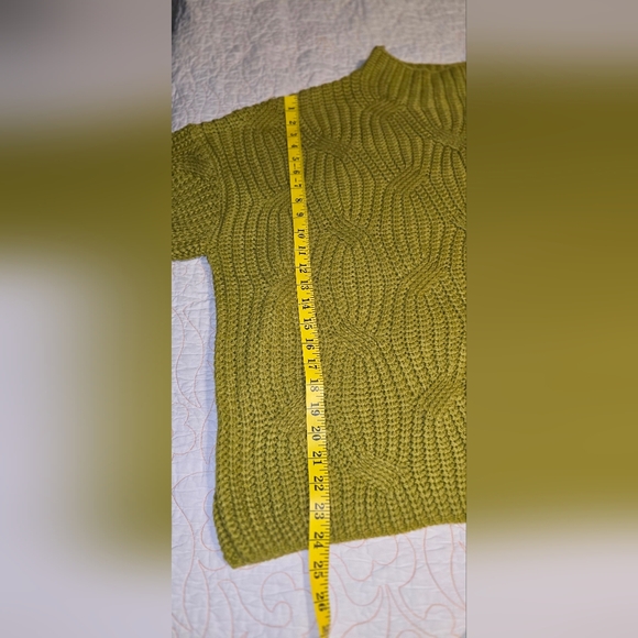 Listicle Olive Cable Knit Women's Mockneck Sweater Streetwear Trendy Retro - Picture 5 of 6